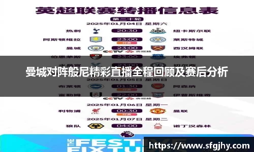 曼城对阵般尼精彩直播全程回顾及赛后分析